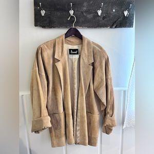 Vintage suede Bergdorf Jacket camel color